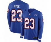 Nike Buffalo Bills #23 Micah Hyde Limited Royal Blue Therma Long Sleeve NFL Jersey