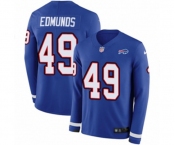 Nike Buffalo Bills #49 Tremaine Edmunds Limited Royal Blue Therma Long Sleeve NFL Jersey