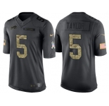 Nike Buffalo Bills #5 Tyrod Taylor Men's Stitched Black NFL Salute to Service Limited Jerseys