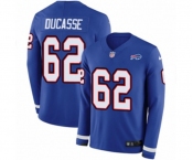 Nike Buffalo Bills #62 Vladimir Ducasse Limited Royal Blue Therma Long Sleeve NFL Jersey