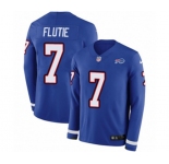 Nike Buffalo Bills #7 Doug Flutie Limited Royal Blue Therma Long Sleeve NFL Jersey