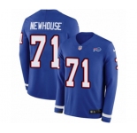 Nike Buffalo Bills #71 Marshall Newhouse Limited Royal Blue Therma Long Sleeve NFL Jersey