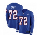 Nike Buffalo Bills #72 Ryan Groy Limited Royal Blue Therma Long Sleeve NFL Jersey