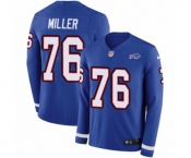 Nike Buffalo Bills #76 John Miller Limited Royal Blue Therma Long Sleeve NFL Jersey