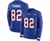 Nike Buffalo Bills #82 Logan Thomas Limited Royal Blue Therma Long Sleeve NFL Jersey