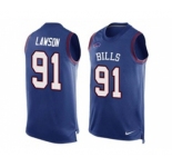 Nike Buffalo Bills #91 Manny Lawson Royal Blue Team Color Men's Stitched NFL Limited Tank Top Jersey