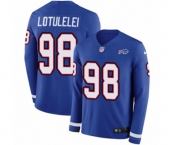 Nike Buffalo Bills #98 Star Lotulelei Limited Royal Blue Therma Long Sleeve NFL Jersey