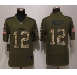 nike nfl jerseys buffalo bills #12 jim kelly army green[nike Limited Salute To Service]