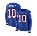 Women Nike Buffalo Bills #10 Jeremy Kerley Limited Royal Blue Therma Long Sleeve NFL Jersey