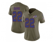 Women Nike Buffalo Bills #22 Vontae Davis Olive Stitched NFL Limited 2017 Salute to Service Jersey