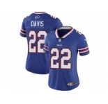 Women Nike Buffalo Bills #22 Vontae Davis Royal Blue Team Color Stitched NFL Vapor Untouchable Limited Jersey