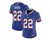 Women Nike Buffalo Bills #22 Vontae Davis Royal Blue Team Color Stitched NFL Vapor Untouchable Limited Jersey