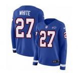 Women Nike Buffalo Bills #27 Tre'Davious White Limited Royal Blue Therma Long Sleeve NFL Jersey