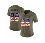 Women Nike Buffalo Bills #28 E.J. Gaines Limited Olive USA Flag 2017 Salute to Service NFL Jersey