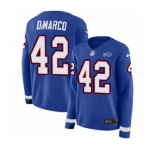 Women Nike Buffalo Bills #42 Patrick DiMarco Limited Royal Blue Therma Long Sleeve NFL Jersey