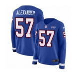 Women Nike Buffalo Bills #57 Lorenzo Alexander Limited Royal Blue Therma Long Sleeve NFL Jersey