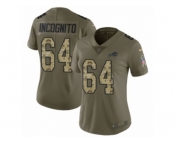 Women Nike Buffalo Bills #64 Richie Incognito Limited Olive Camo 2017 Salute to Service NFL Jersey