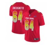 Women Nike Buffalo Bills #64 Richie Incognito Red Stitched NFL Limited AFC 2018 Pro Bowl Jersey