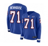 Women Nike Buffalo Bills #71 Marshall Newhouse Limited Royal Blue Therma Long Sleeve NFL Jersey