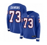 Women Nike Buffalo Bills #73 Dion Dawkins Limited Royal Blue Therma Long Sleeve NFL Jersey