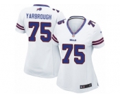 Women Nike Buffalo Bills #75 Eddie Yarbrough Game White NFL Jersey
