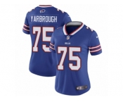 Women Nike Buffalo Bills #75 Eddie Yarbrough Royal Blue Team Color Vapor Untouchable Limited Player NFL Jersey
