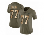 Women Nike Buffalo Bills #77 Cordy Glenn Limited Olive Gold 2017 Salute to Service NFL Jersey