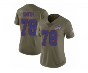 Women Nike Buffalo Bills #78 Bruce Smith Limited Olive 2017 Salute to Service NFL Jersey