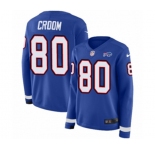 Women Nike Buffalo Bills #80 Jason Croom Limited Royal Blue Therma Long Sleeve NFL Jersey