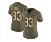 Women Nike Buffalo Bills #83 Andre Reed Limited Olive Gold 2017 Salute to Service NFL Jersey