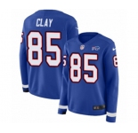 Women Nike Buffalo Bills #85 Charles Clay Limited Royal Blue Therma Long Sleeve NFL Jersey