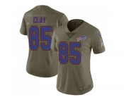 Women Nike Buffalo Bills #85 Charles Clay Olive Stitched NFL Limited 2017 Salute to Service Jersey