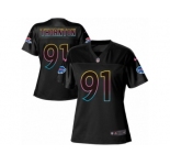 Women Nike Buffalo Bills #91 Cedric Thornton Game Black Fashion NFL Jersey
