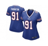 Women Nike Buffalo Bills #91 Cedric Thornton Game Royal Blue Team Color NFL Jersey