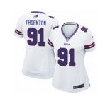 Women Nike Buffalo Bills #91 Cedric Thornton Game White NFL Jersey