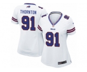 Women Nike Buffalo Bills #91 Cedric Thornton Game White NFL Jersey