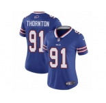 Women Nike Buffalo Bills #91 Cedric Thornton Royal Blue Team Color Vapor Untouchable Limited Player NFL Jersey