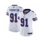 Women Nike Buffalo Bills #91 Cedric Thornton White Vapor Untouchable Limited Player NFL Jersey