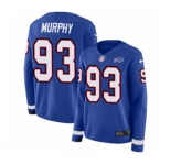 Women Nike Buffalo Bills #93 Trent Murphy Limited Royal Blue Therma Long Sleeve NFL Jersey