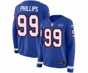 Women Nike Buffalo Bills #99 Harrison Phillips Limited Royal Blue Therma Long Sleeve NFL Jersey