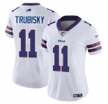 Women's Buffalo Bills #11 Mitch Trubisky White Vapor Stitched Football Jersey