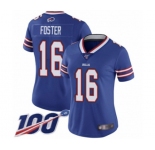 Women's Buffalo Bills #16 Robert Foster Royal Blue Team Color Vapor Untouchable Limited Player 100th Season Football Jersey