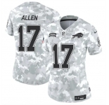 Women's Buffalo Bills #17 Josh Allen 2024 F.U.S.E Arctic Camo Salute To Service Limited Stitched Football Jersey