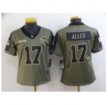 Women's Buffalo Bills #17 Josh Allen Nike Olive 2021 Salute To Service Limited Player Jersey