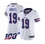 Women's Buffalo Bills #19 Andre Roberts White Vapor Untouchable Limited Player 100th Season Football Jersey