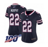 Women's Buffalo Bills #22 Marcus Murphy Limited Navy Blue Inverted Legend 100th Season Football Jersey