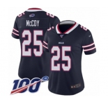 Women's Buffalo Bills #25 LeSean McCoy Limited Navy Blue Inverted Legend 100th Season Football Jersey