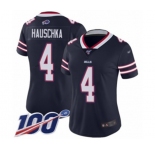 Women's Buffalo Bills #4 Stephen Hauschka Limited Navy Blue Inverted Legend 100th Season Football Jersey
