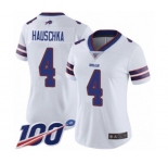 Women's Buffalo Bills #4 Stephen Hauschka White Vapor Untouchable Limited Player 100th Season Football Jersey