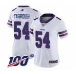 Women's Buffalo Bills #54 Eddie Yarbrough White Vapor Untouchable Limited Player 100th Season Football Jersey